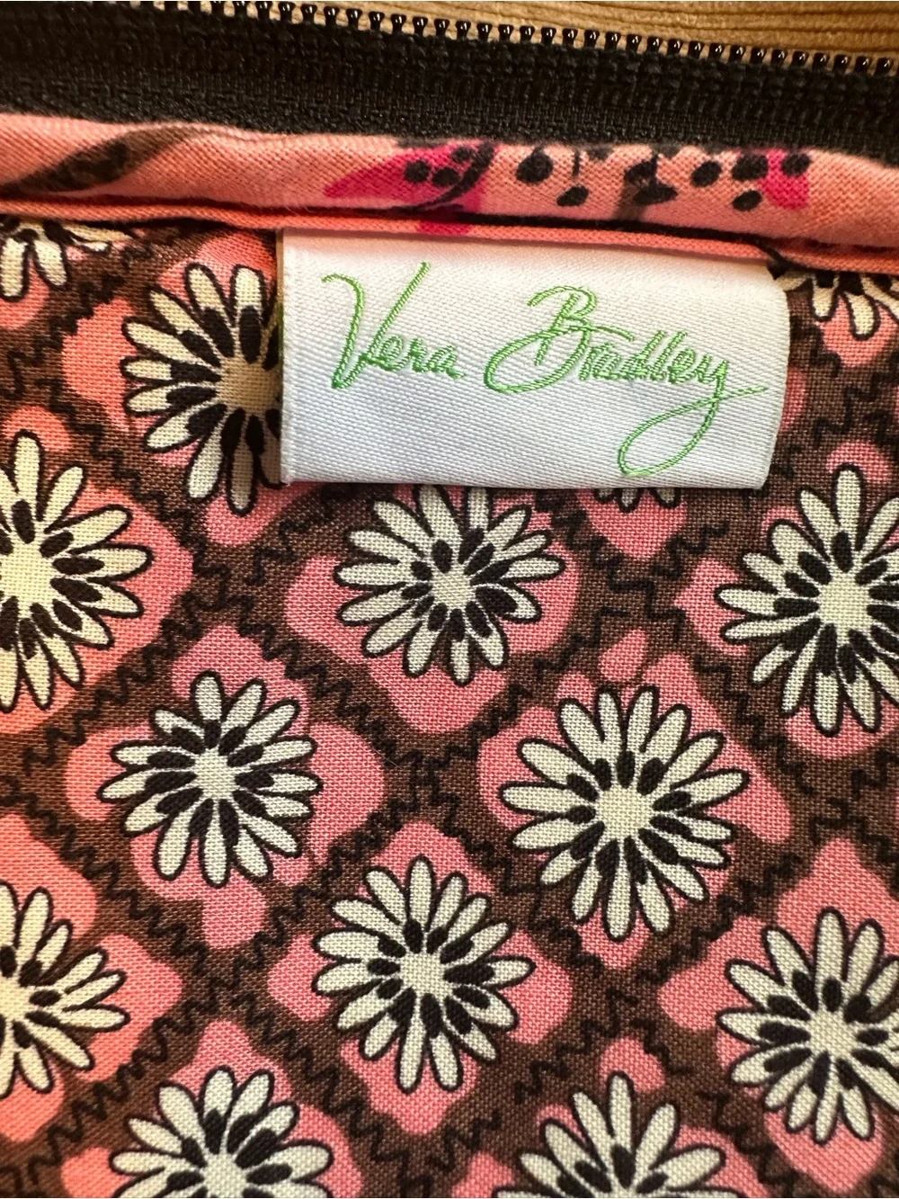 💖 Vera Bradley Floral Quilted Laptop Sleeve Case Pink Brown White